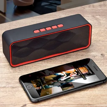 

Mini Bluetooth Speaker Portable Column Bass Subwoofer Support FM Radio AUX USB TF Card HIFI Music Speaker for Computer Phone