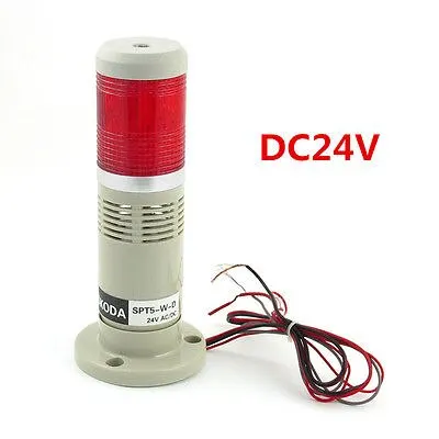 

DC24V Buzzer Red Signal Tower Light Industrial Warning Lamp Alarm Apparatus