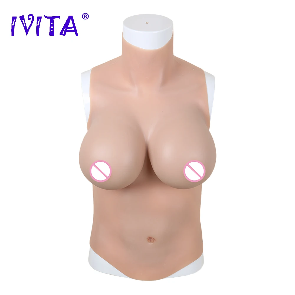 Реалистичные силиконовые формы для груди IVITA искусственные модная перекрестная