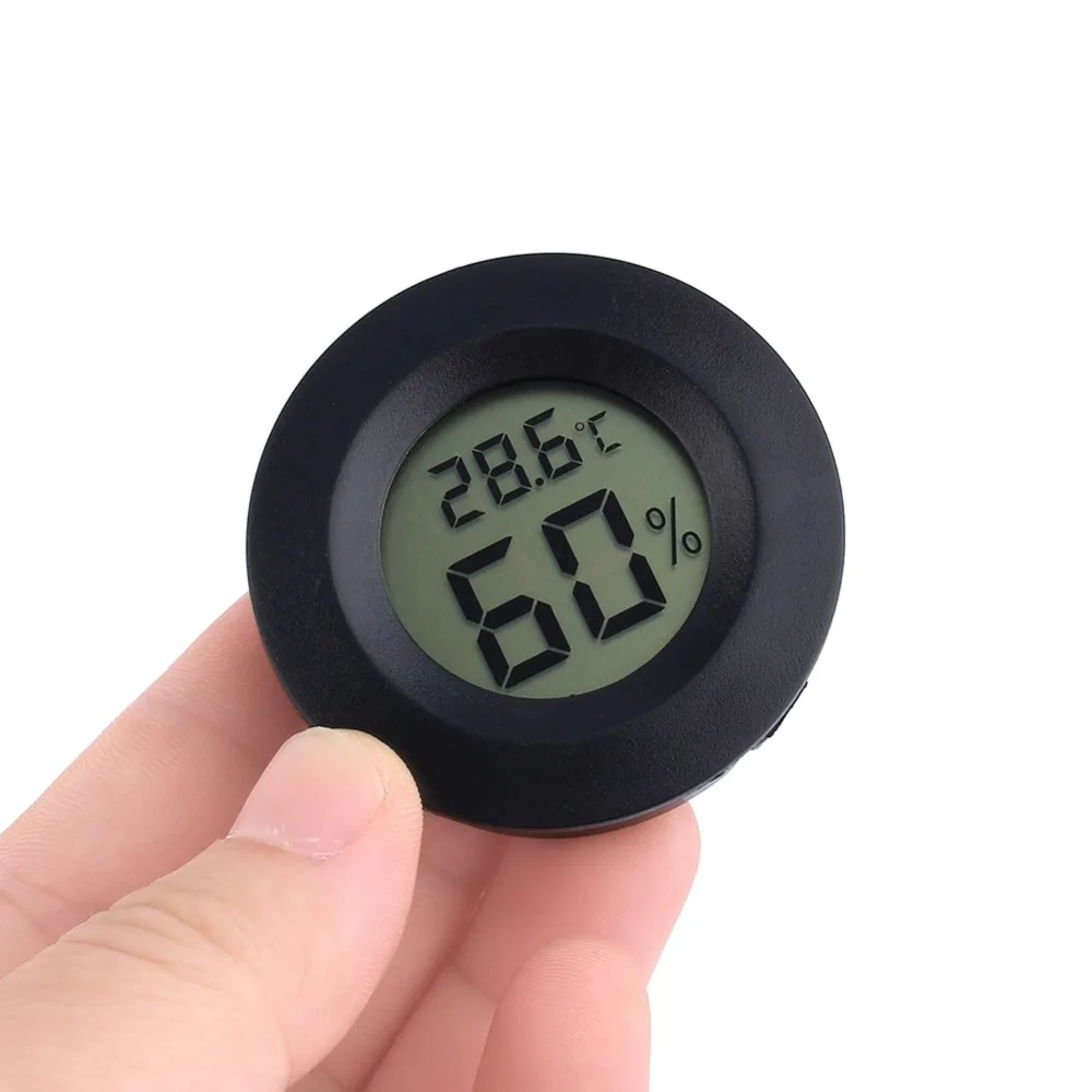 Digital Cigar Humidor Hygrometer Thermometer Round Face