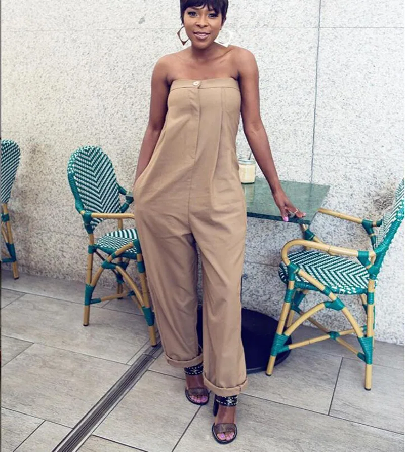 

2020 Women Casual Solid Strappy Dungarees Vintage Cotton Loose Rompers Party Women Casual Long Harem Overalls Jumpsuits