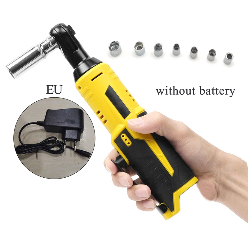 Электрический беспроводной прямоугольный ключ Трещотка с розетками зарядное устройство США Великобритания ЕС вилка