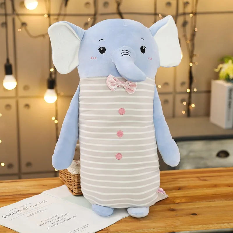 Elephant 65 см Высокое качество бант-узел слон кошка плюшевая подушка-собачка игрушка мягкий мультфильм животных вниз хлопок мягкие куклы влюбленные подарки на день рождения - Цвет: Elephant