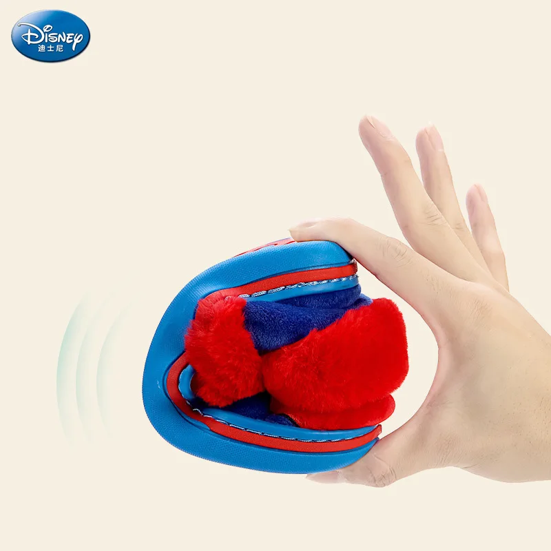 Disney Children Cotton Slippers Winter Cartoon McQueen Car Cotton Shoes Home Soft Cotton Slippers