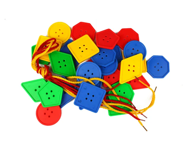 30 Pcs Montessori Toys Educational Toys for Children Early Learning Geometric Blocks Threading Buttons Teaching Aids GYH 5