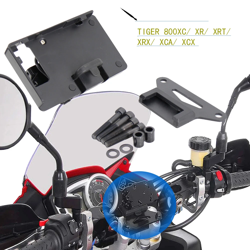 

Кронштейн для навигатора мотоцикла Tiger 800 XCX/XCA, кронштейн для GPS-навигации, держатель для телефона USB 2020 2019 2018 2017