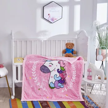 

105*130cm Blanket Fleece Blanket Pink Color with Elephant Printing Soft Cozy Type Middle Size Blanket for Kids Sofa Home Decor