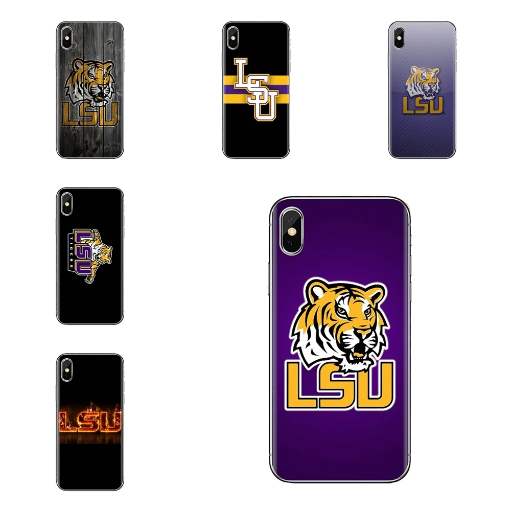 

Soft Transparent Case Covers LSU Tigers football Team Logo For iPod Touch Apple iPhone 4 4S 5 5S SE 5C 6 6S 7 8 X XR XS Plus MAX