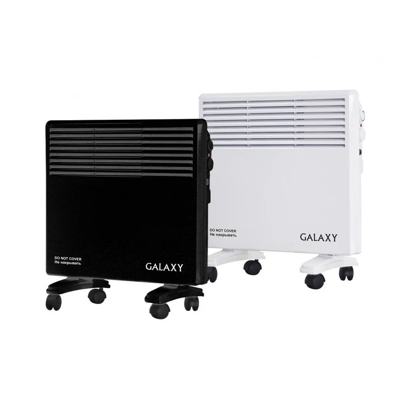 Обогреватель конвекционный Galaxy GL 8226 (мощность 1200 Вт, подходит для установки во влажных помещениях, обогрев площадей до 15 кв.м, оснащен колесиками)