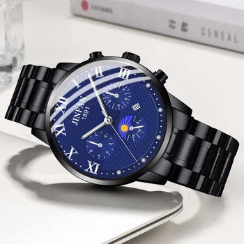 

JINFAN's new men's high-end steel band watch wish cross-border hot style luminous waterproof wear-resistant alloy watch