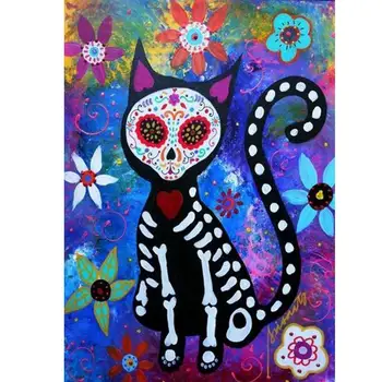 

Diamond-Painting DIY Full 5D Cross Stitch Cartoon Cat Craft Art Leisure Kits Art