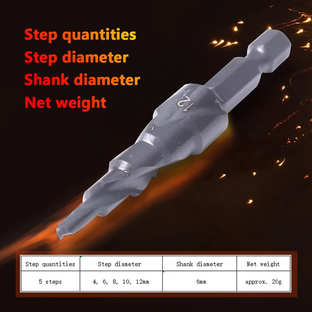 Профессиональные 3 шт HSS спиральные рифленые ступенчатые сверла 4-12 мм, 4-20 мм, 4-32 мм шестигранный хвостовик нитрирование черный конический Конус дрель