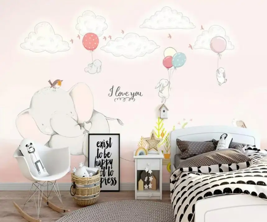 das crianças interior decoração da parede de fundo 3d papel de parede