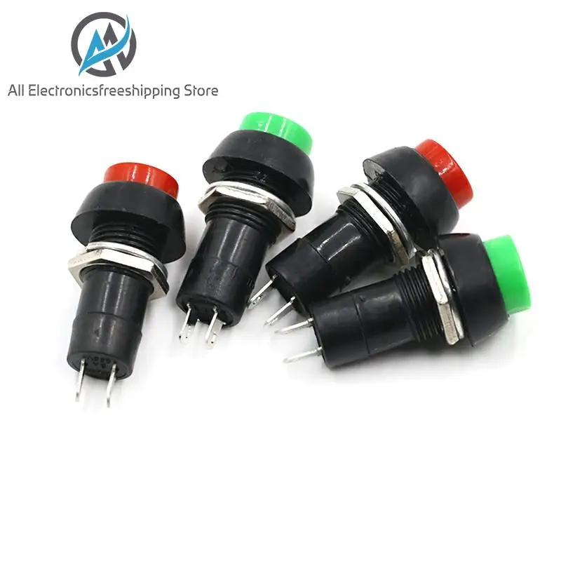 

5pcs PBS-11B 2PIN 12mm No Lock Self-Lock ON OFF Push Button Momentary Switch 3A 150V