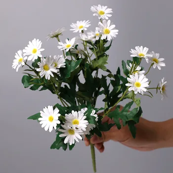

1 Bouquet Artifical 9 heads wild chrysanthemum flowers potted plants Qingming Festival flowers