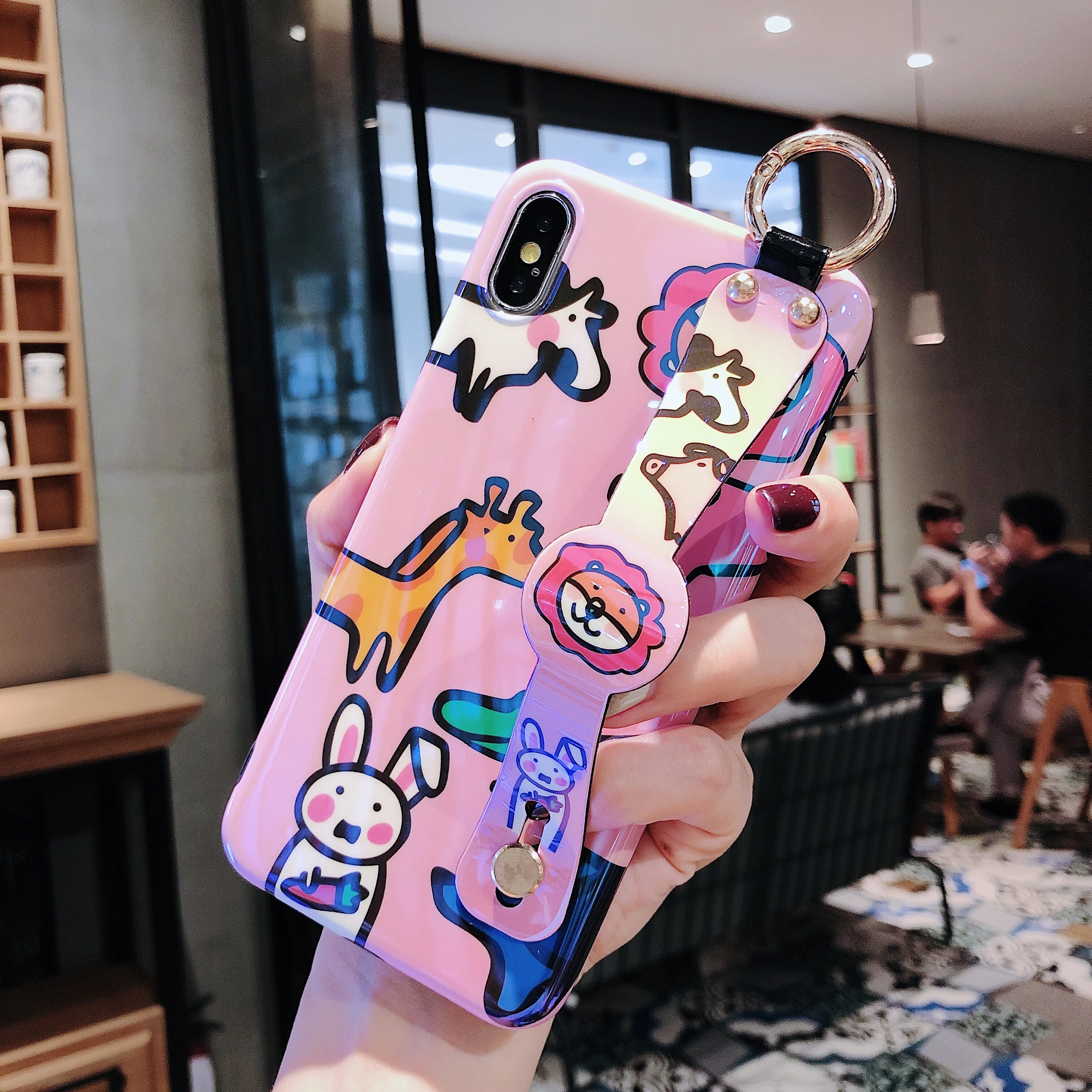 Новинка 2020 чехлы для iPhone 6S 6 7 8 Plus XR X Xs 11 Pro Max милый мультяшный IMD чехол с голубым