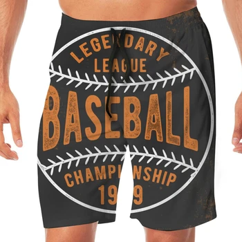 

Summer men's beach shorts College Baseball Label Poster shorts men's short trousers