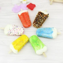 Поддельные искусственные имитация мороженого играя на холодильнике стикер Декор случайный