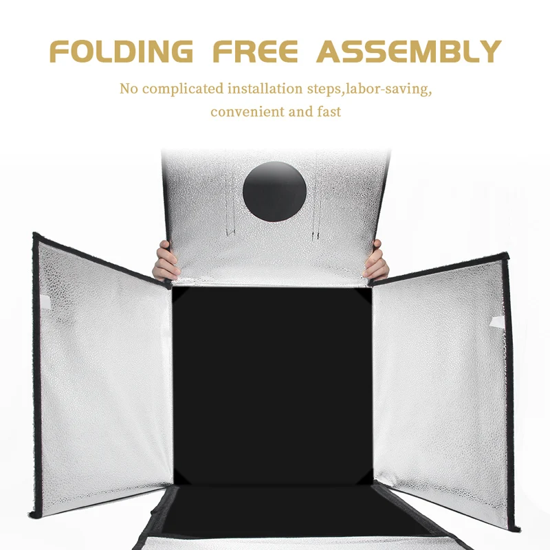 Fotográfico de Led com Caixa de Luz Cores e Caixa de Fotos de Fundo Kit de Iluminação para Fotografia de 40 Softbox com 5 Estúdio - 60 80cm - Image 4