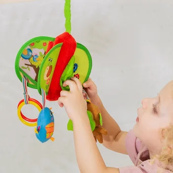 

Baby Lathe Hanging Ring Cartoon Animal Rattle Crib Hanging Baby Stroller Hanging Toys Stuffed Doll