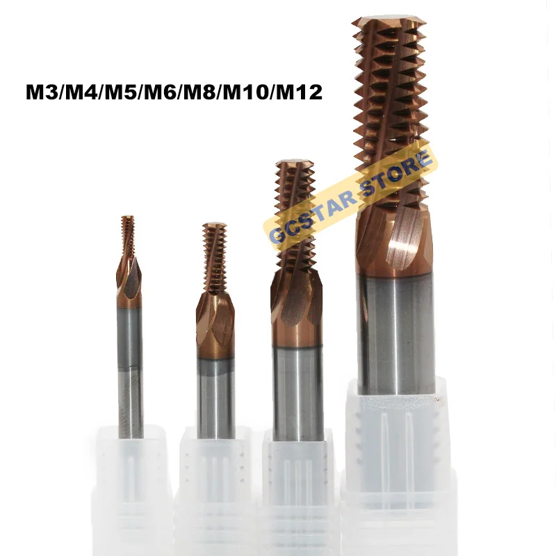 

Carbide Thread End Mills M3 M4 M5 M6 M8 M10 M12 M14 Threading Mills Coated Threaded Milling Cutter for Steel Free Shipping