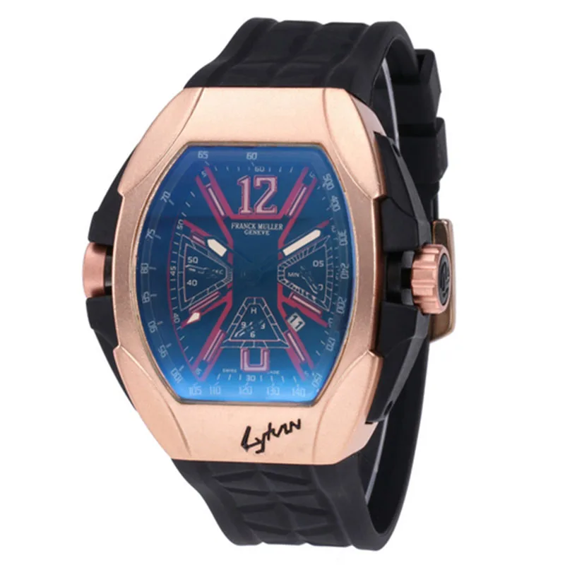 Reloj de cuarzo resistente a los golpes para hombre, cronógrafo con correa de silicona y cubo de acero inoxidable, de negocios, 2021