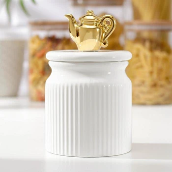 

Bank for bulk products "Golden teapot"