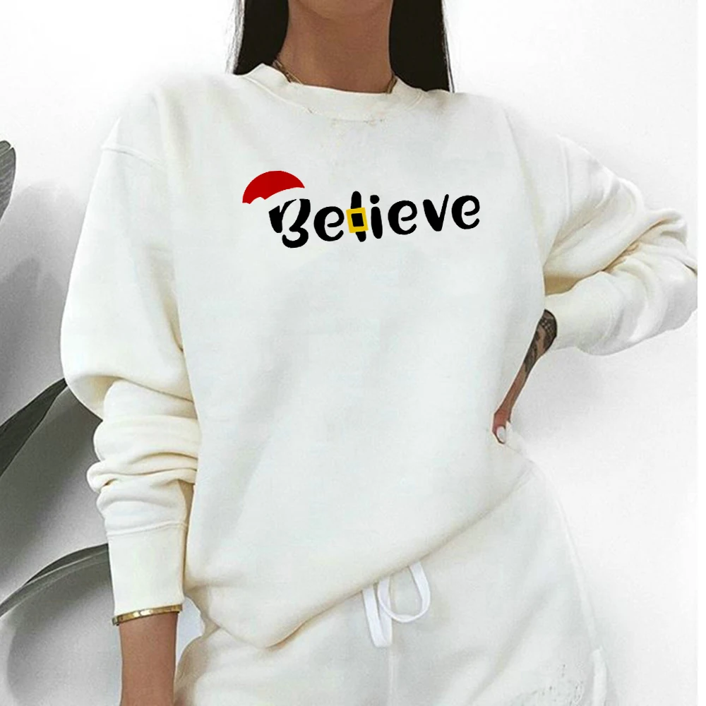 

Believe Letter Printed Sweatshirt 2020 Ins Clothes Confident Start Europe And America Streetwear Trendy Hoodies Free Shipping
