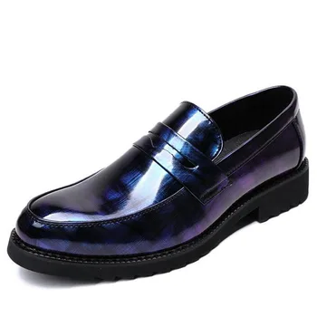 

New Mens Loafers Leather Business Office Wedding Shoes Man Dress Shoes Wedding Moccasin Party Footwear oxfords shoes