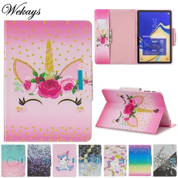 

Wekays Coque For Samsung Tab S4 10.5 Cartoon Unicorn Leather Case For Samsung Galaxy Tab S4 2018 10.5" SM-T830 T835 Cover Case