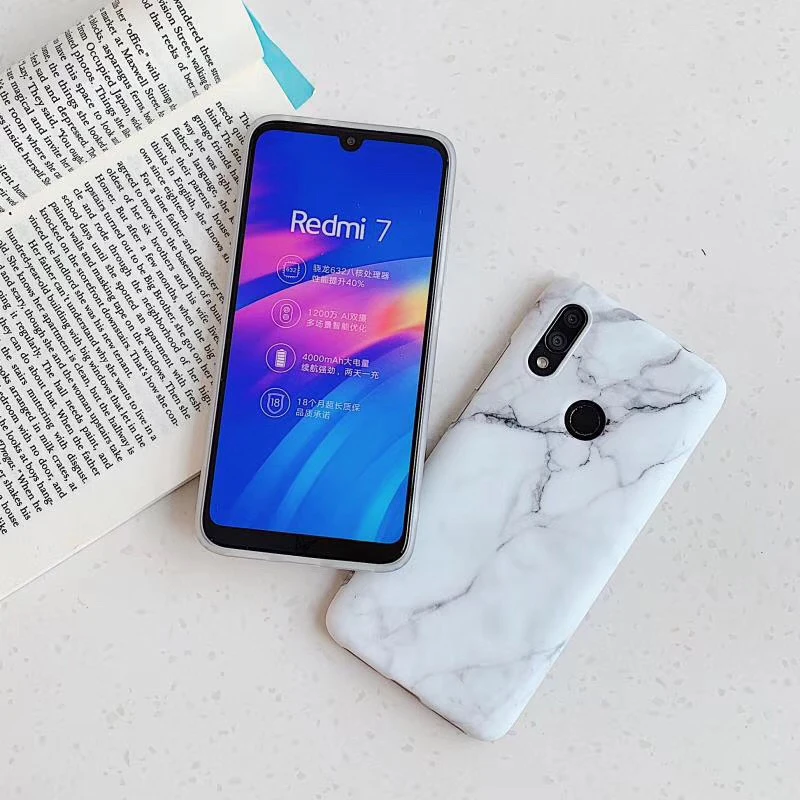 Чехлы для телефонов с мраморной текстурой для Redmi Note7 Note7Pro, классический каменный узор, матовый, мягкий, из ТПУ, чехол для Redmi 7, чехлы для задней панели