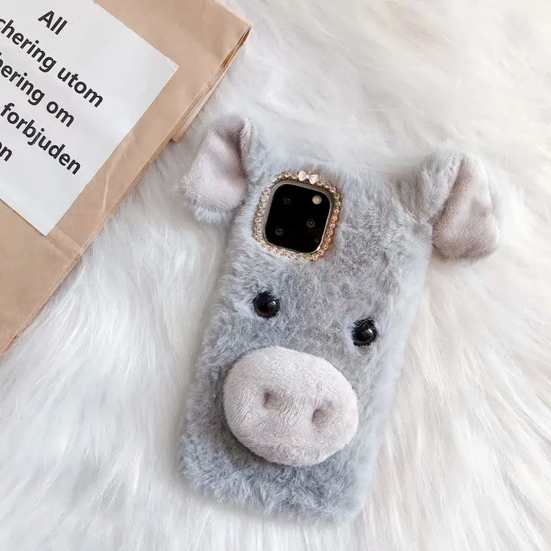 No.5 Чехол для iPhone 11 с милым мехом поросенка, чехол для iPhone 5S 6 7 8 X XS XSMAX 11 Pro ProMax 6P 7P 8 P, мягкие силиконовые чехлы из ТПУ - Цвет: No.5