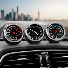 Yiwa мини автомобиль цифровые часы авто часы Автомобильный термометр гигрометр украшения часы с орнаментом