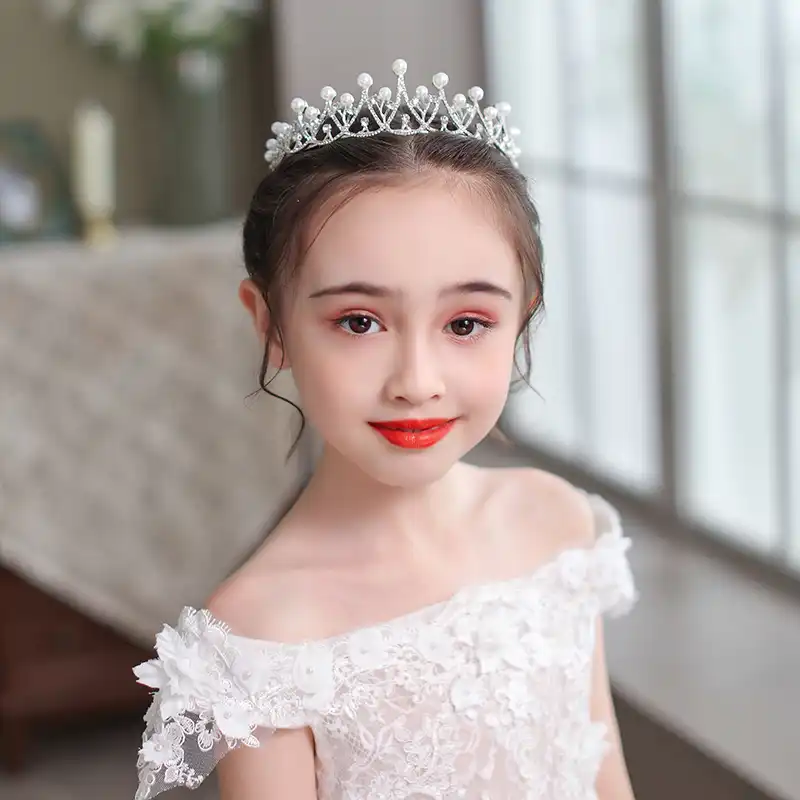 王冠ティアラ子供韓国の王女かわいい少女の誕生日クラウン少女ティアラキャットウォークショーヘアバンドヘアアクセサリー Hair Jewelry Aliexpress