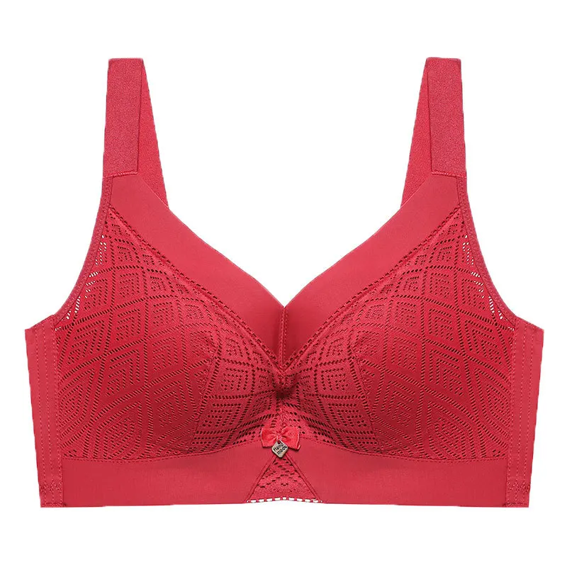 Plus Size Women Wire Free Bra Lace Sexy Bra Woman Push Up