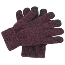 Новинка, мужские и женские зимние вязаные перчатки, полный палец, теплые, Утолщенные, с плюшевой подкладкой, варежки, перчатки для спорта на открытом воздухе, перчатки