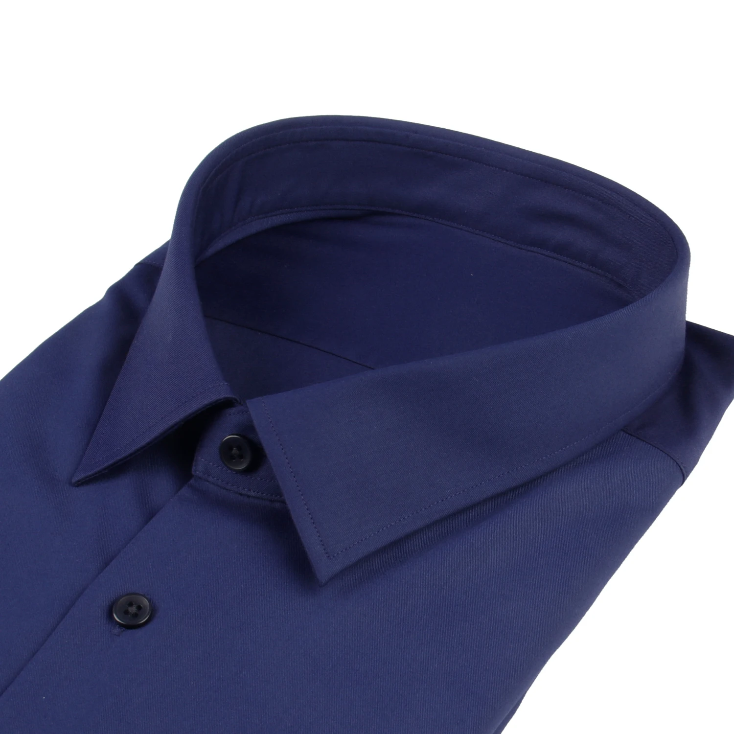 Luxury Stretch Comfortable Wrinkle Free Dress Shirt Custom Tailored Shirts Office Custom Made Dress Shirts Navy Business Chemise