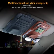 Автомобильный солнцезащитный козырек для хранения держатель для карт из искусственной кожи сумка для хранения для автомобиля солнцезащитный козырек Установочная коробка рамка для глаз аксессуары для автомобиля