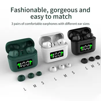 

J5 Digital led Display wireless Bluetooth 5.0 Headset TWS True Wireless Sports Headphone hifi sports earphone with mircophone