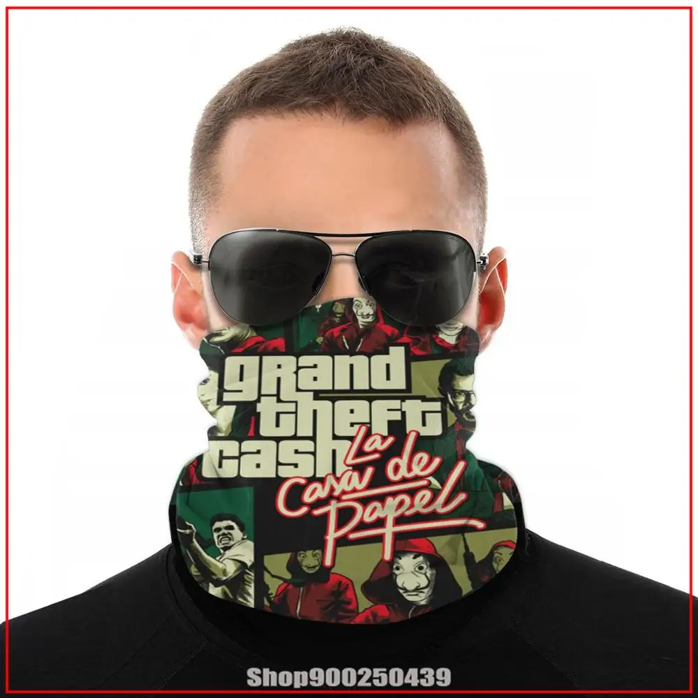 Grand Theft Cash GTA Serie La Casa De Papel bandanas bandana scarf DIY