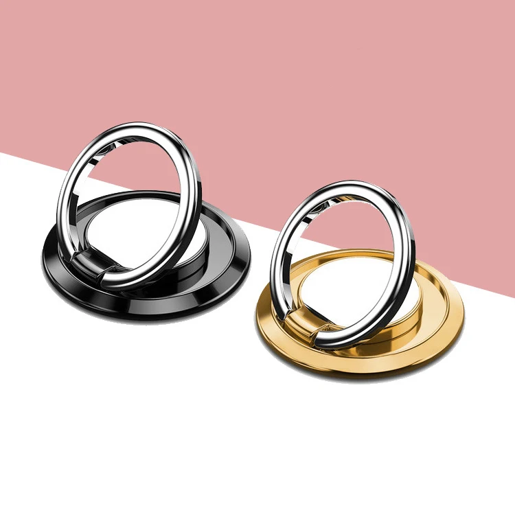 Ha9ac88903c3044df9e92aac0e0c47a83O Universal Finger Ring Holder Stand Grip 360 Degree Rotating for Mobile Phone Car Magnetic Mount Phone Back Sticker Pad Bracket Mallzona