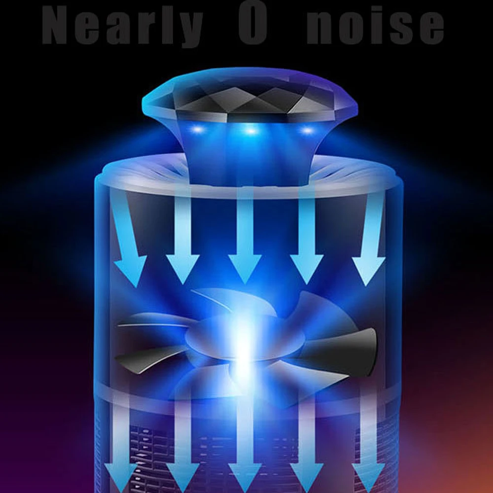 Delicate Mosquito Lamp Moths Killer USB Voiceless Pest Bug Zapper Fashion Mosquito Light Flying Insects Electric Insect Trap 5W