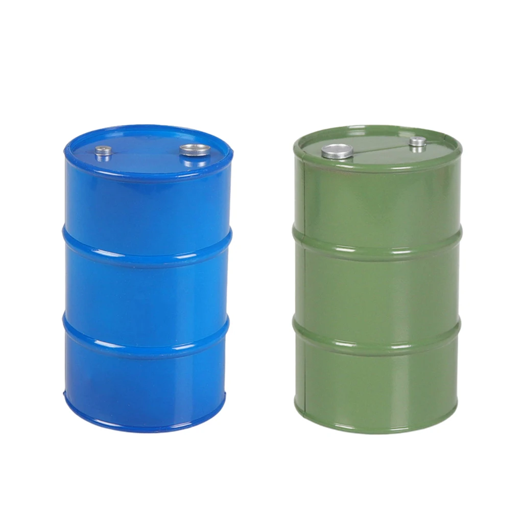 1:10 Remote Control Model Car Accessories Metal Oil Barrel Drum for SCX10 90047 CC01 D90 D110 TF2 Traxxas TRX4 KM4