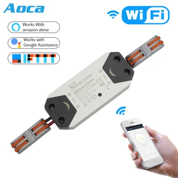 

DIY WiFi Smart Light Switch Universal Breaker Timer Wireless Remote Control Works with Alexa Google Smart Home Smart Home