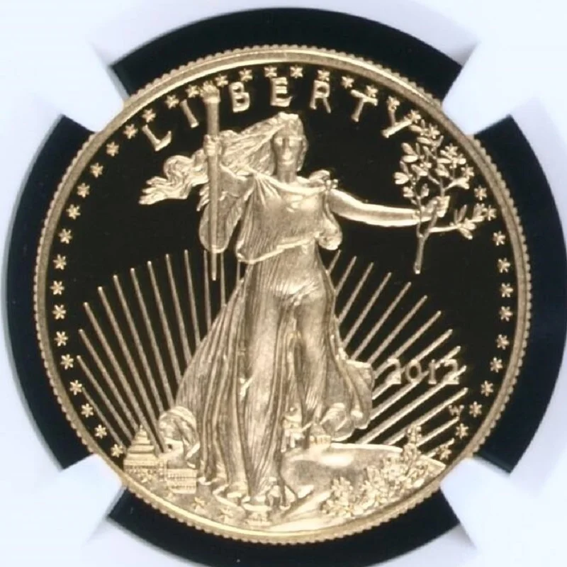 2012 Орел. 999 Золото 1 унция монет с PF70