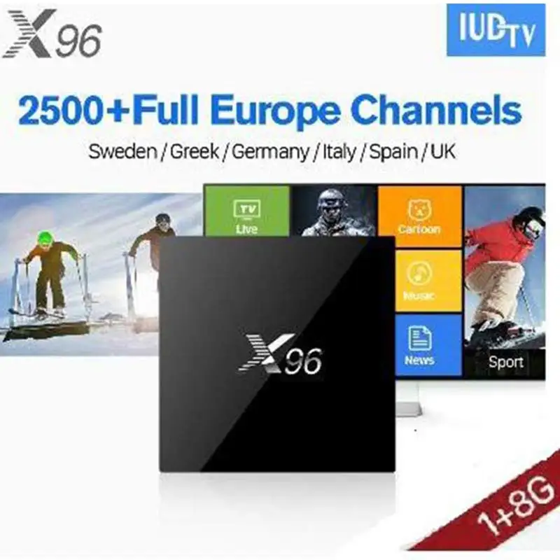 HKNOKE tv X96 tv Box H.265 один год каналы Full HD голландский бельгийский французский Великобритания Германия Арабская Европа для Android tv Box