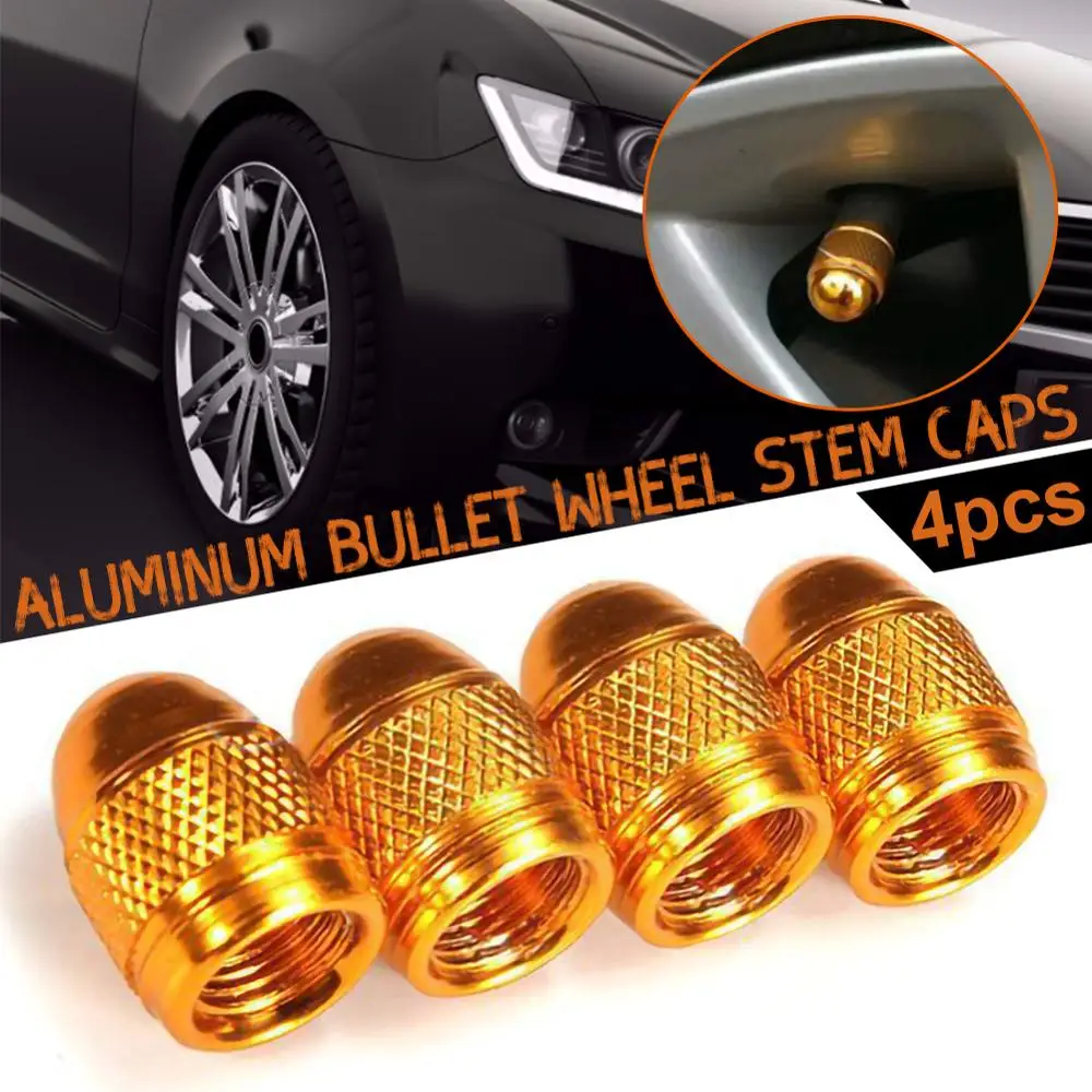 

4Pcs Aluminum Car Tire Valve Caps Truck Air Port Cover Tire Rim Valve Wheel Stem Cap For Car Styling Decoration Accessories