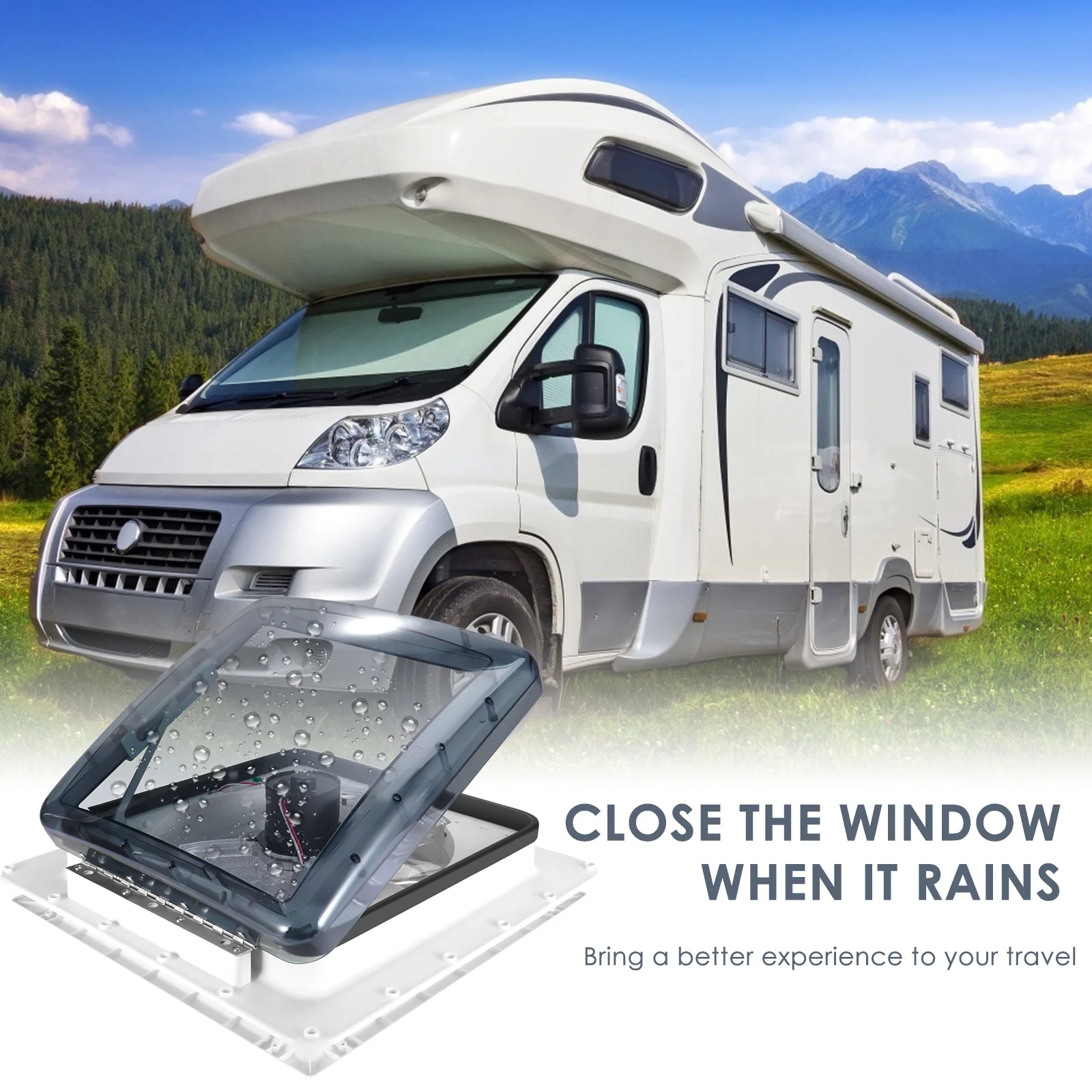 cheap!!!- Caravan Accessories Motorhomes Vents 12V Fan Electric RV Roof
With Remote Control 3-speed Inlet And Outlet Camper Vehicle