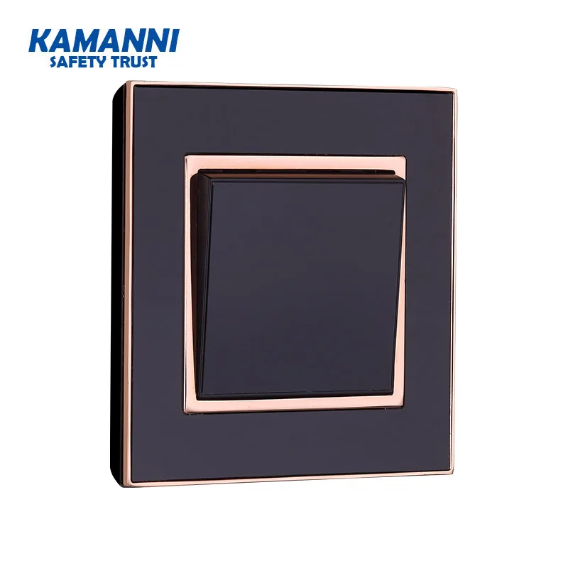 

Luxury metal copper panel push button switch engraving China control wall sensior lighting switch 1/2/3 gang 1/2 way