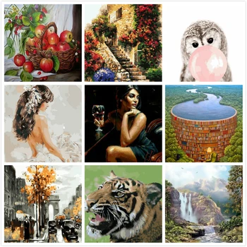 

Delicacy Paints By Numbers Animals 50x40cm Pictures Oil Painting By Numbers Set Gift Coloring By Numbers Canvas Wall Set
